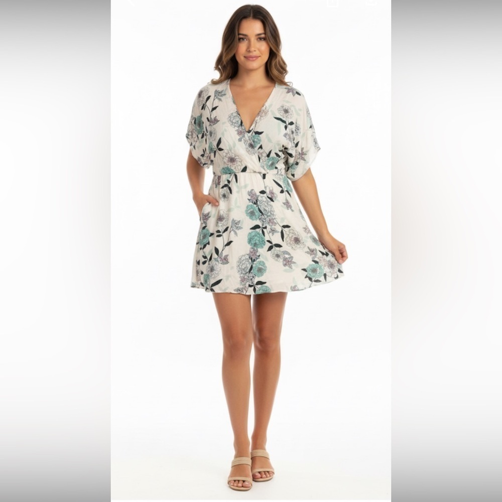 GYPSY Rose medium pink floral boho flirty dress